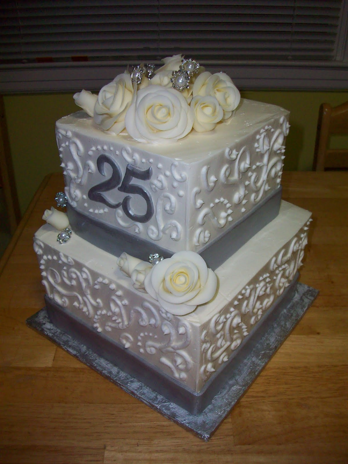25th Wedding Anniversary Cakes
 Cakes by Monica P 25th Anniversary Cake