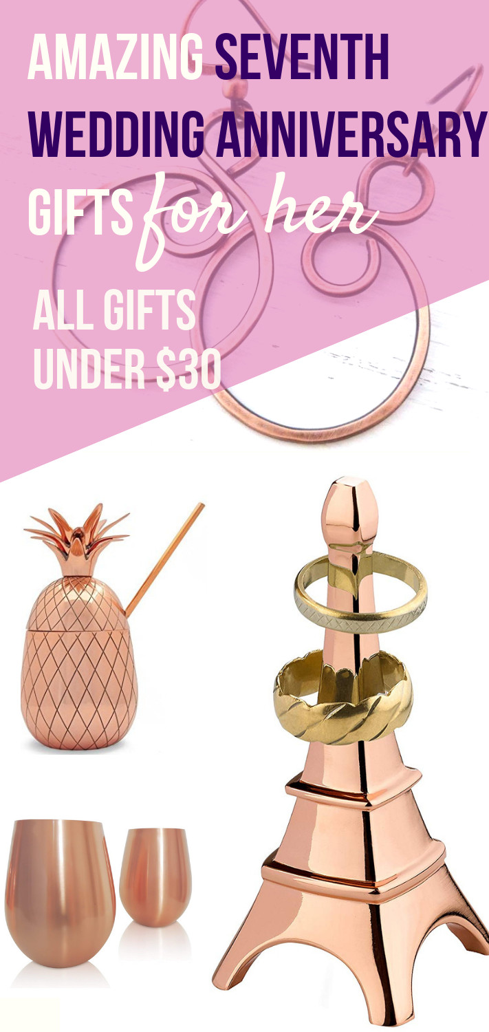 7Th Wedding Anniversary Gift Ideas For Her
 7th Anniversary Gifts for Her Under $30