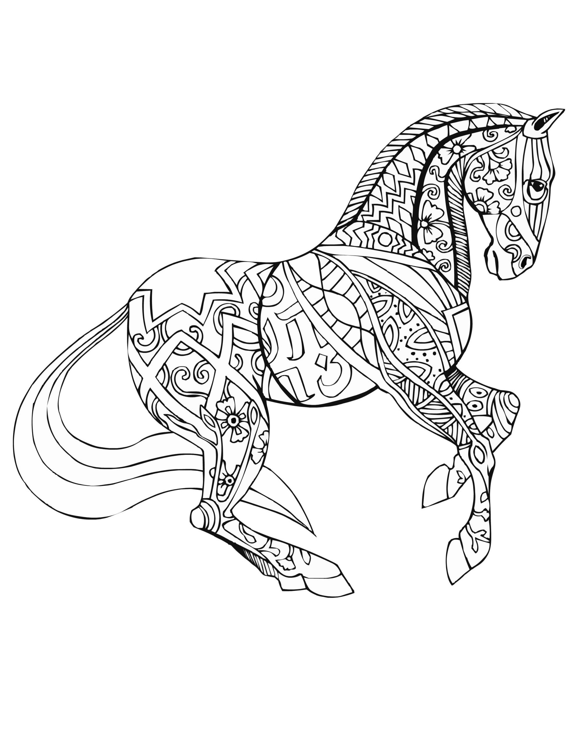 Adult Coloring Book Horse
 Horse free Selah Works …