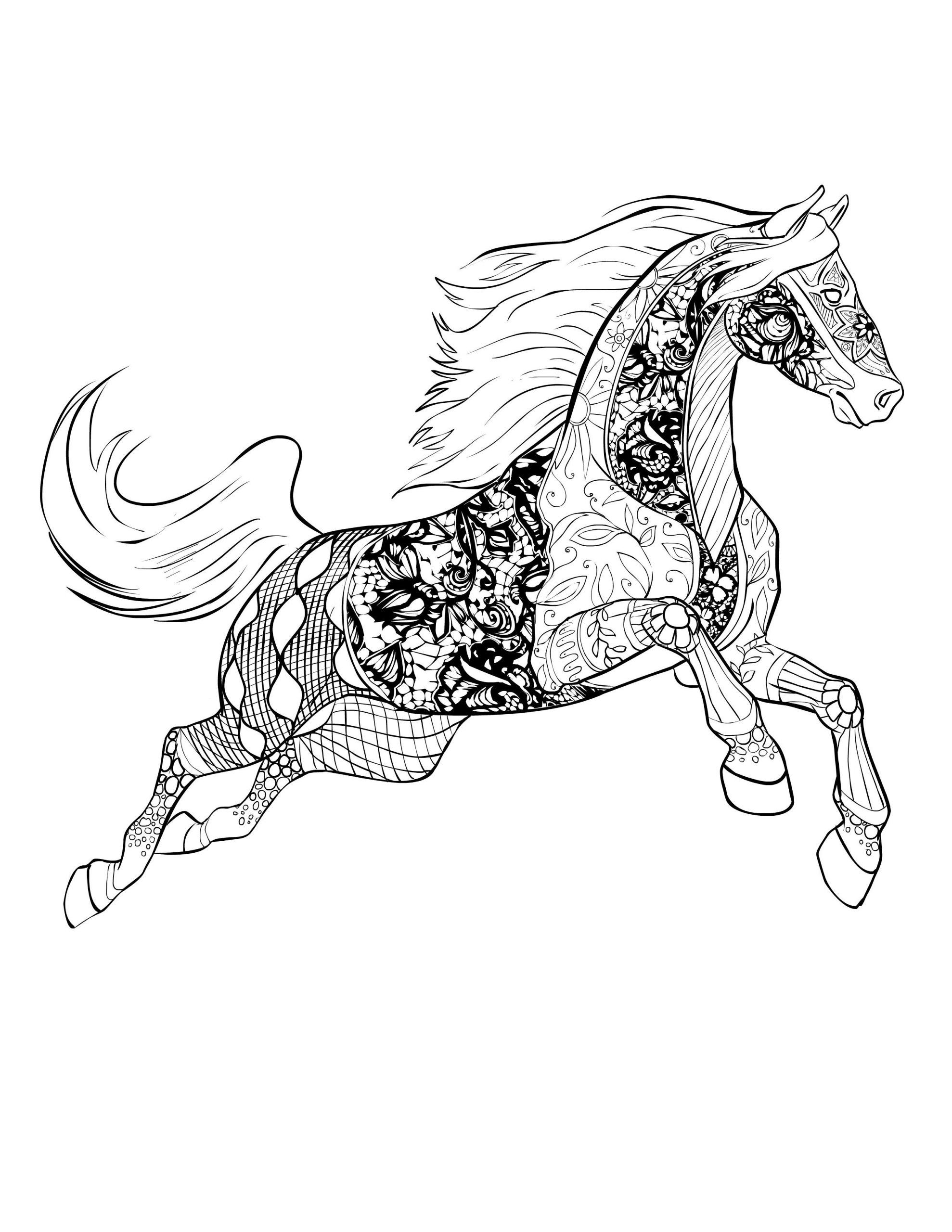 Adult Coloring Book Horse
 Horse free Selah Works
