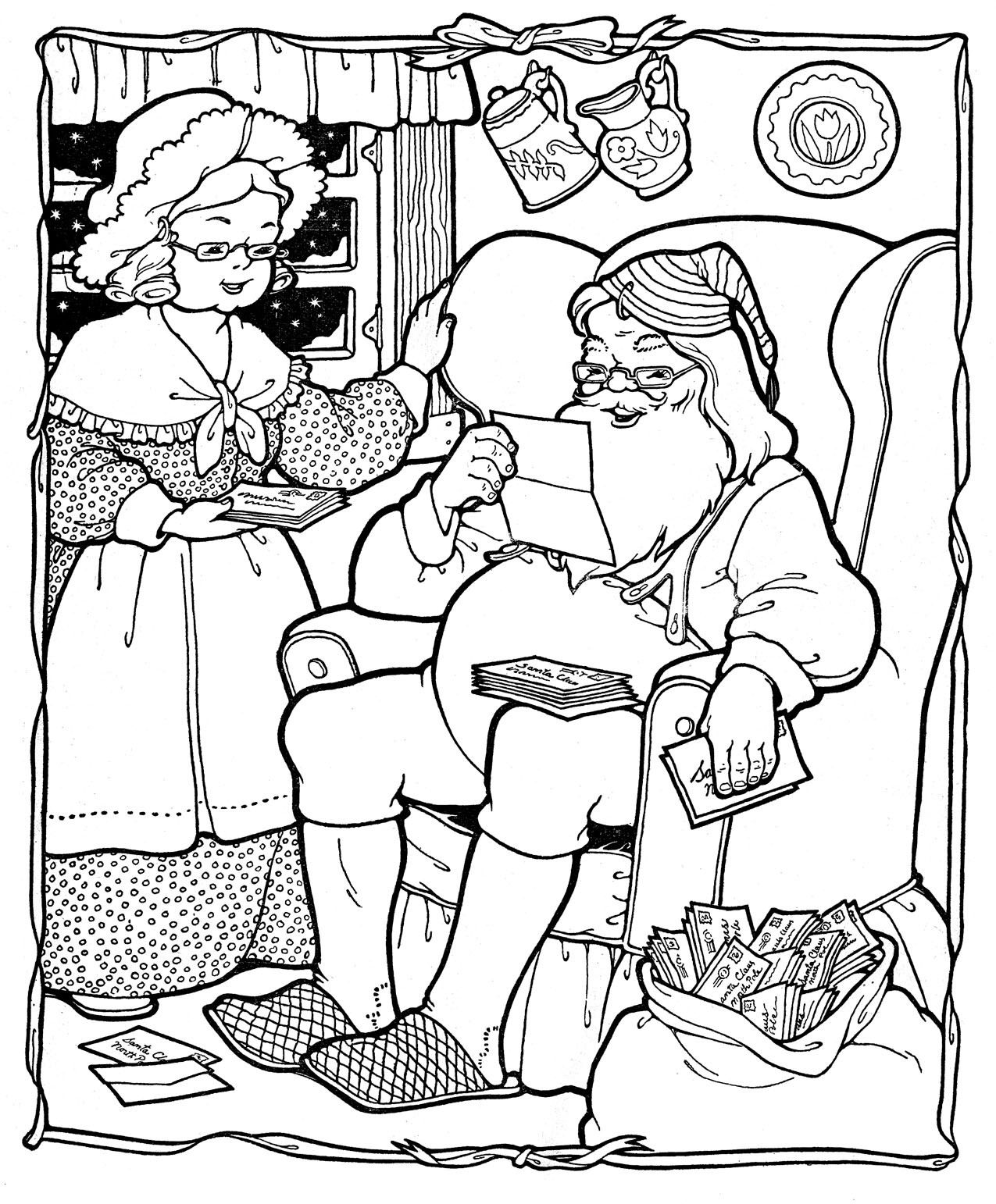 Adult Holiday Coloring Pages
 Kids Printable Santa Coloring Page Christmas The