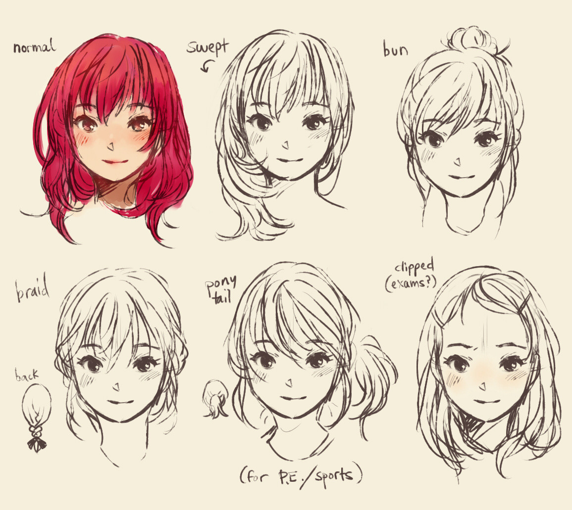 Anime Hairstyles For Girls
 My Style Doodles Ridley s Bloggie