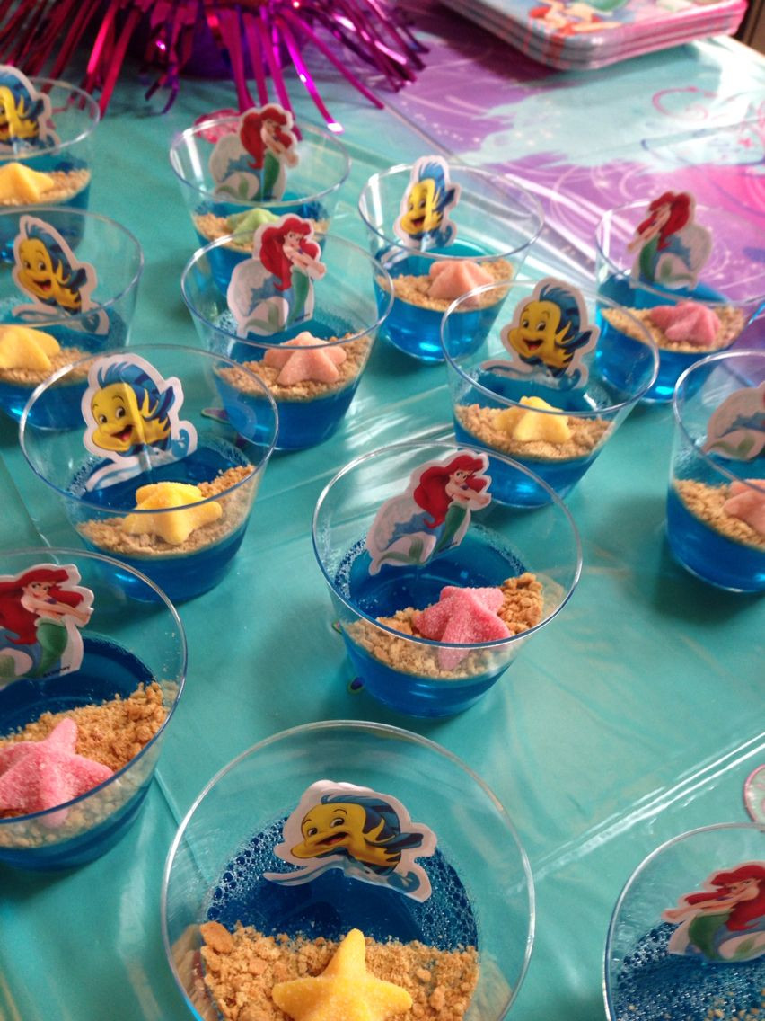 Ariel Little Mermaid Birthday Party Ideas
 Little Mermaid Ocean Jello Cups