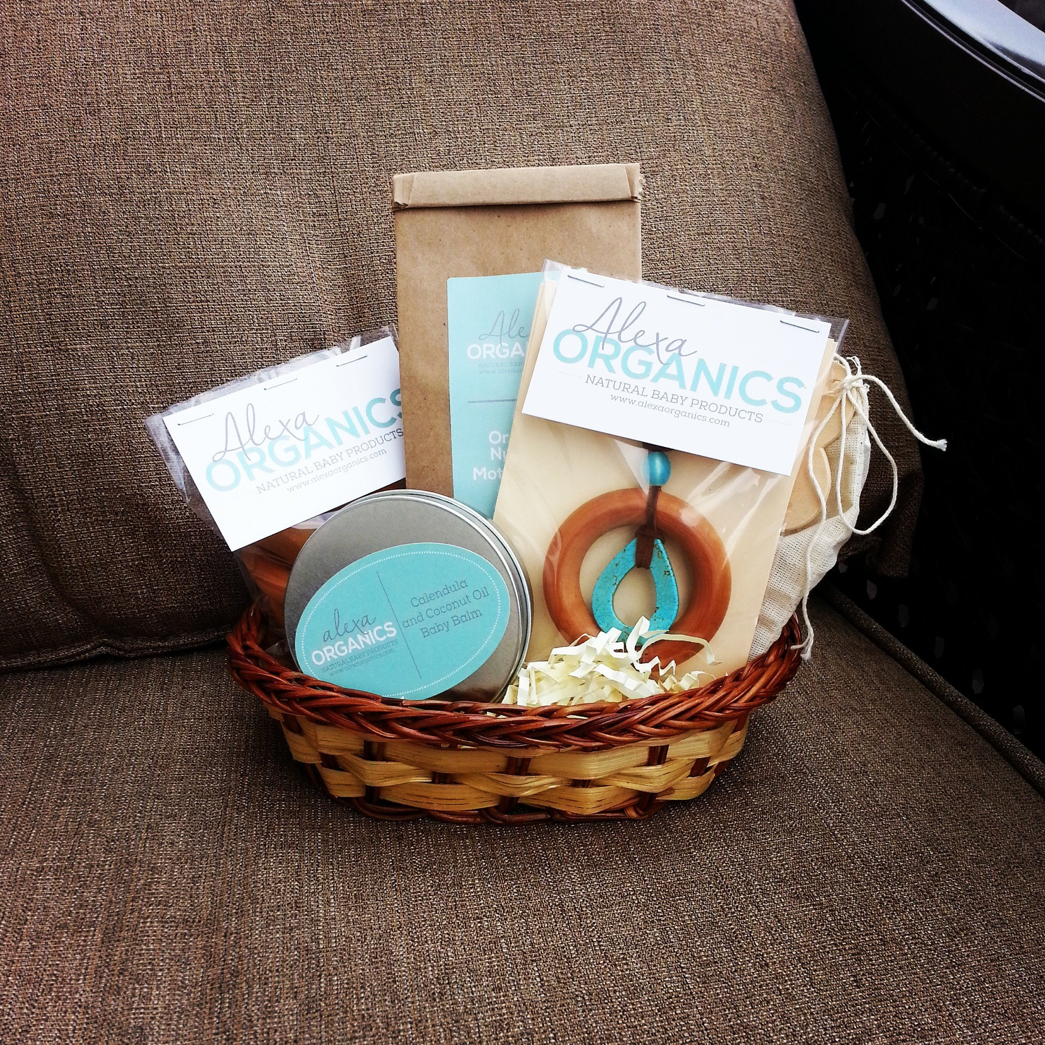 Baby Basket Gift Set
 Personalized Breastfeeding Gift Basket Alexa Organics