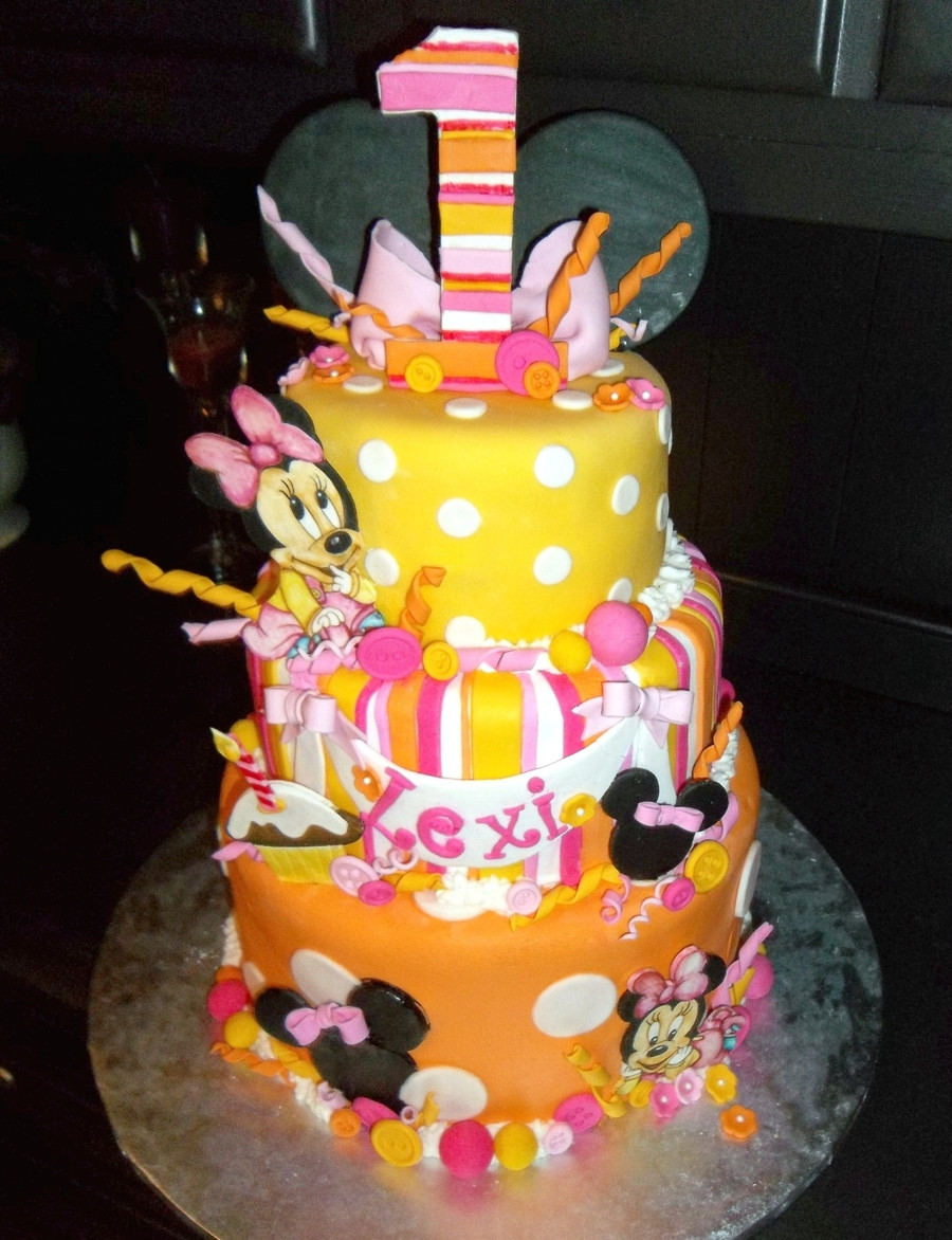 Baby Birthday Cake
 Baby Minnie First Birthday Cake CakeCentral