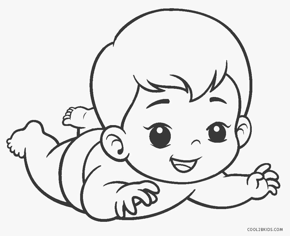 Baby Coloring Pages To Print
 Free Printable Baby Coloring Pages For Kids