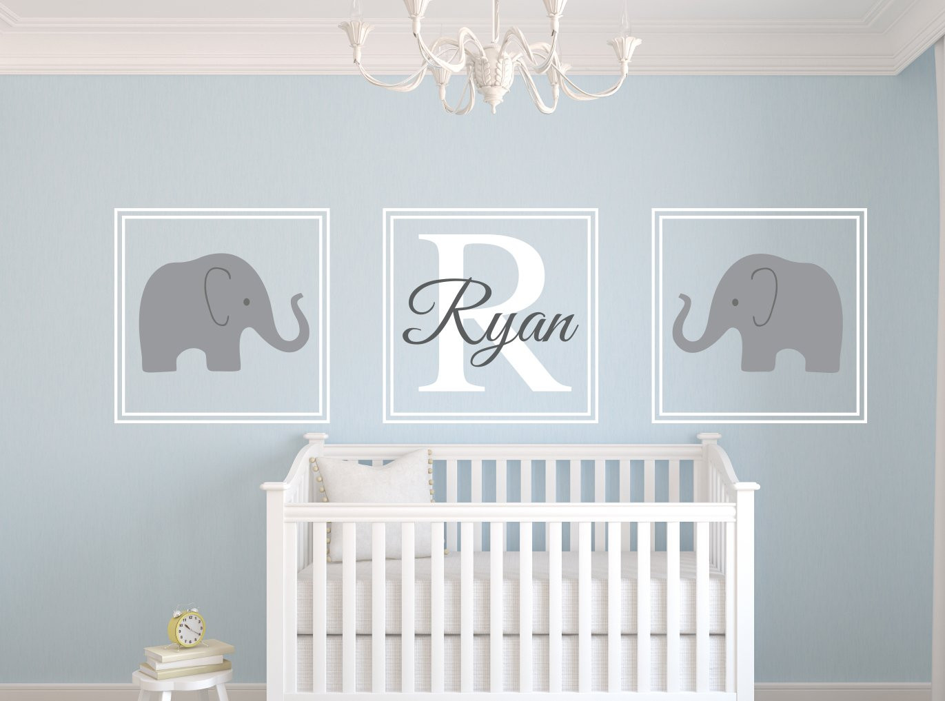 Baby Room Wall Decorations
 Gray Crib Bedding and Nursery Decor