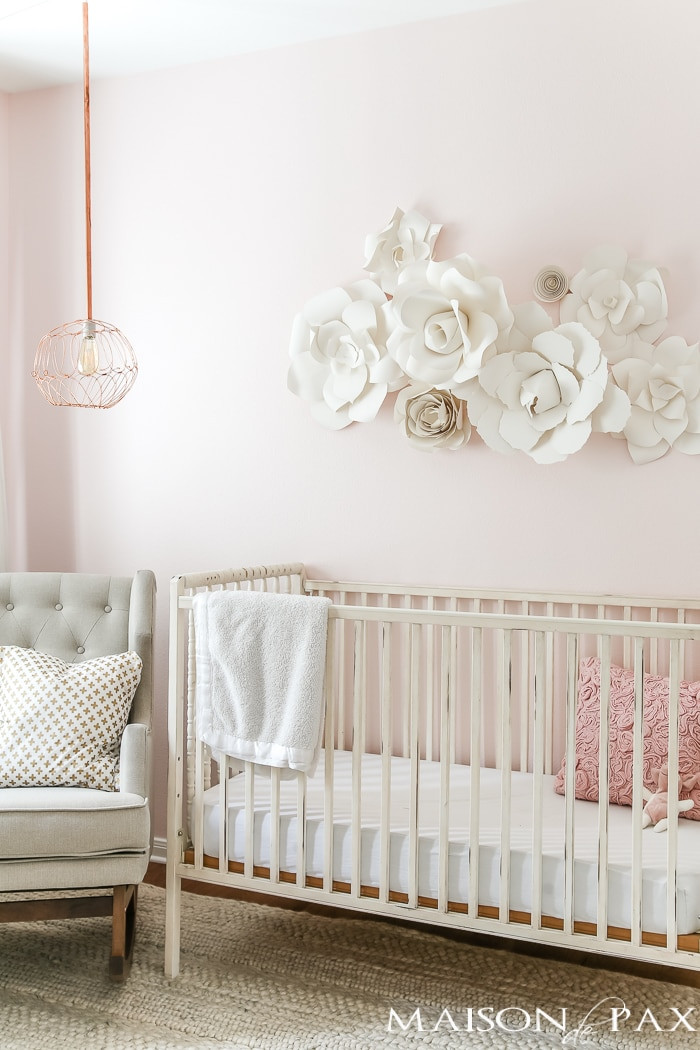 Baby Room Wall Decorations
 Paper Flower Wall Art in the Nursery Maison de Pax