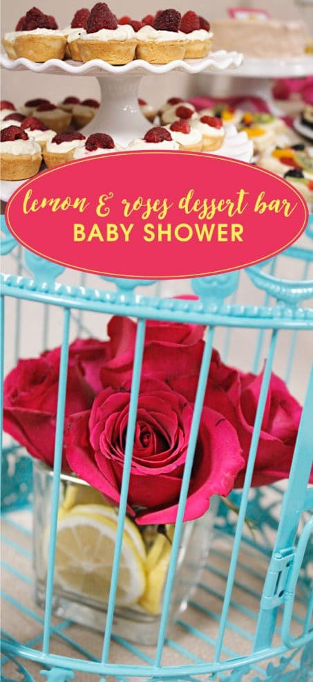 Baby Shower Dessert Bar
 A Gorgeous Lemon & Roses Dessert Bar Baby Shower