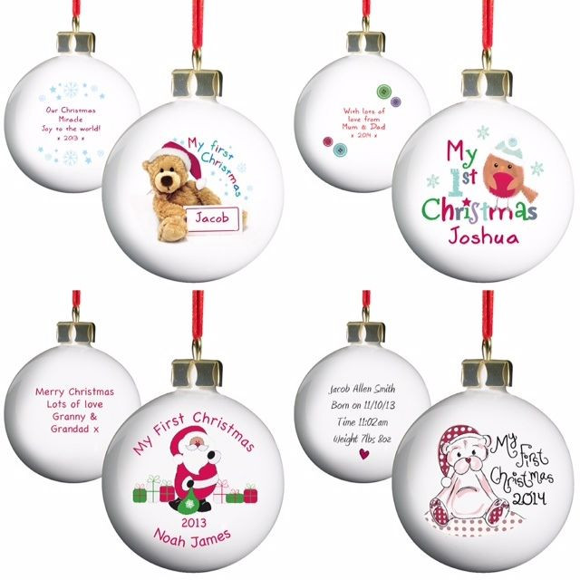 Baby'S 1St Christmas Gift Ideas
 PERSONALISED BABY S MY FIRST 1ST CHRISTMAS TREE BAUBLES
