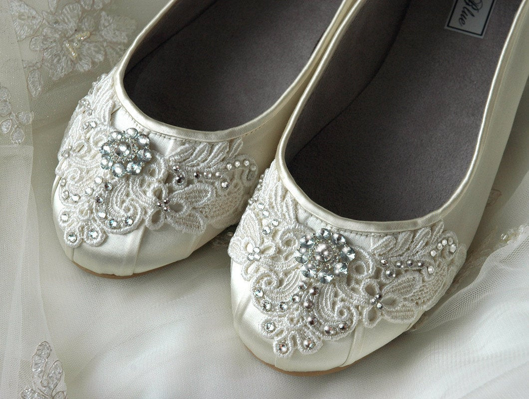 Ballet Flat Wedding Shoes
 Womens Wedding Shoes Lace Wedding Ballet Flats Accessories