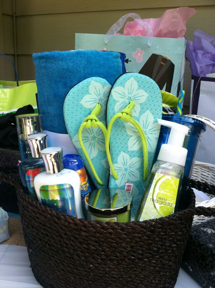 Beach Bag Gift Basket Ideas
 1000 images about vacation t basket on Pinterest
