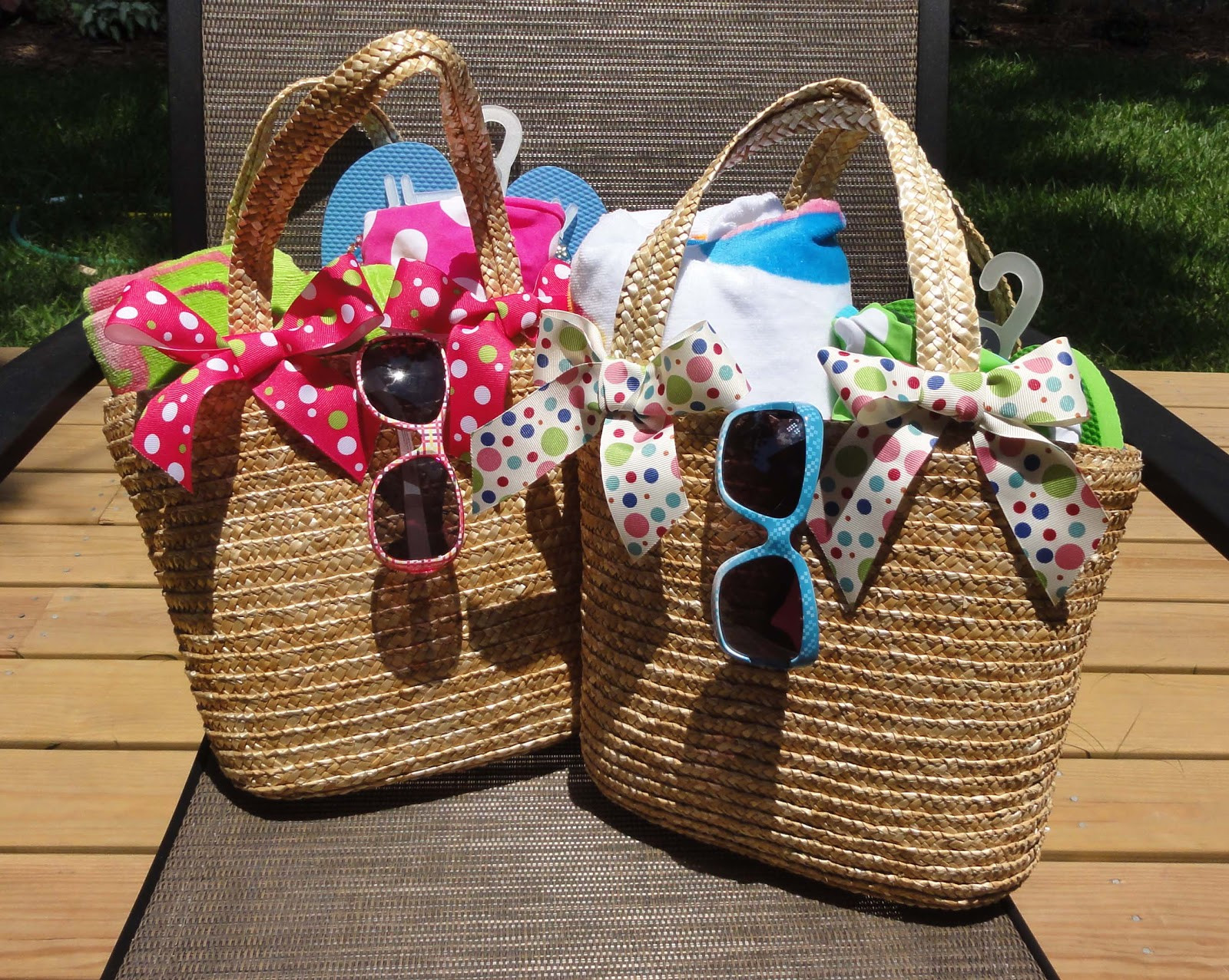 Beach Bag Gift Basket Ideas
 Lanie J and Co Quick totes for 1st Day of Summer Gifts
