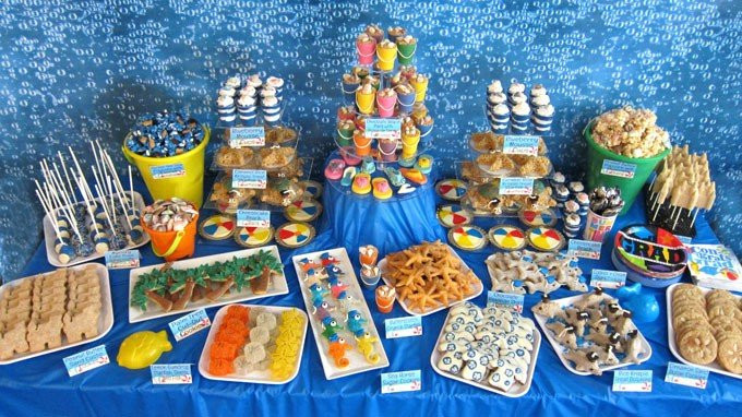 Beach Party Food Ideas Birthday
 Beach Themed Party Ideas & Under the Sea Desserts