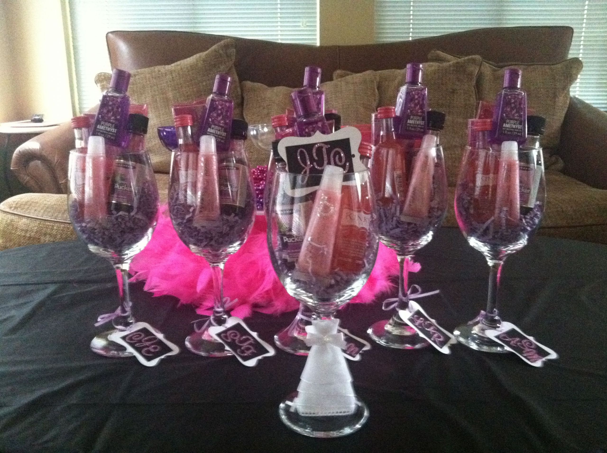Best Bachelorette Party Ideas
 Bachelorette favors Lipgloss wine glass
