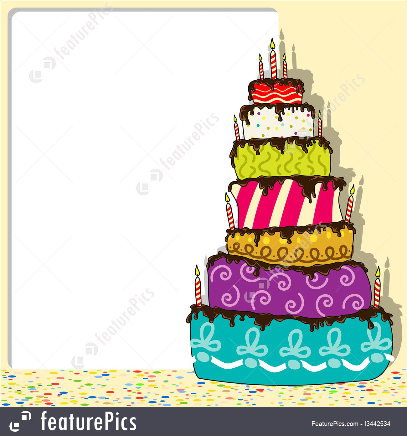 Birthday Cake Cards
 Birthday Cake Card Illustration