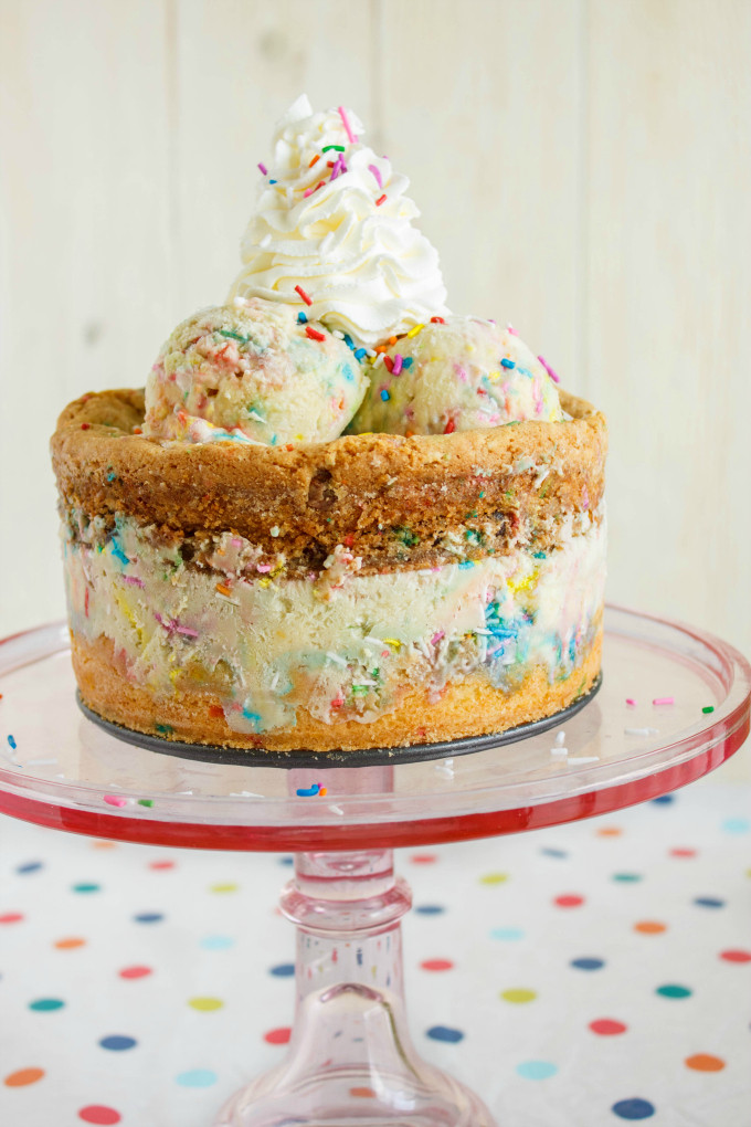 Birthday Cake Icecream
 Homemade Birthday Cake Ice Cream Cake The Cookie Writer