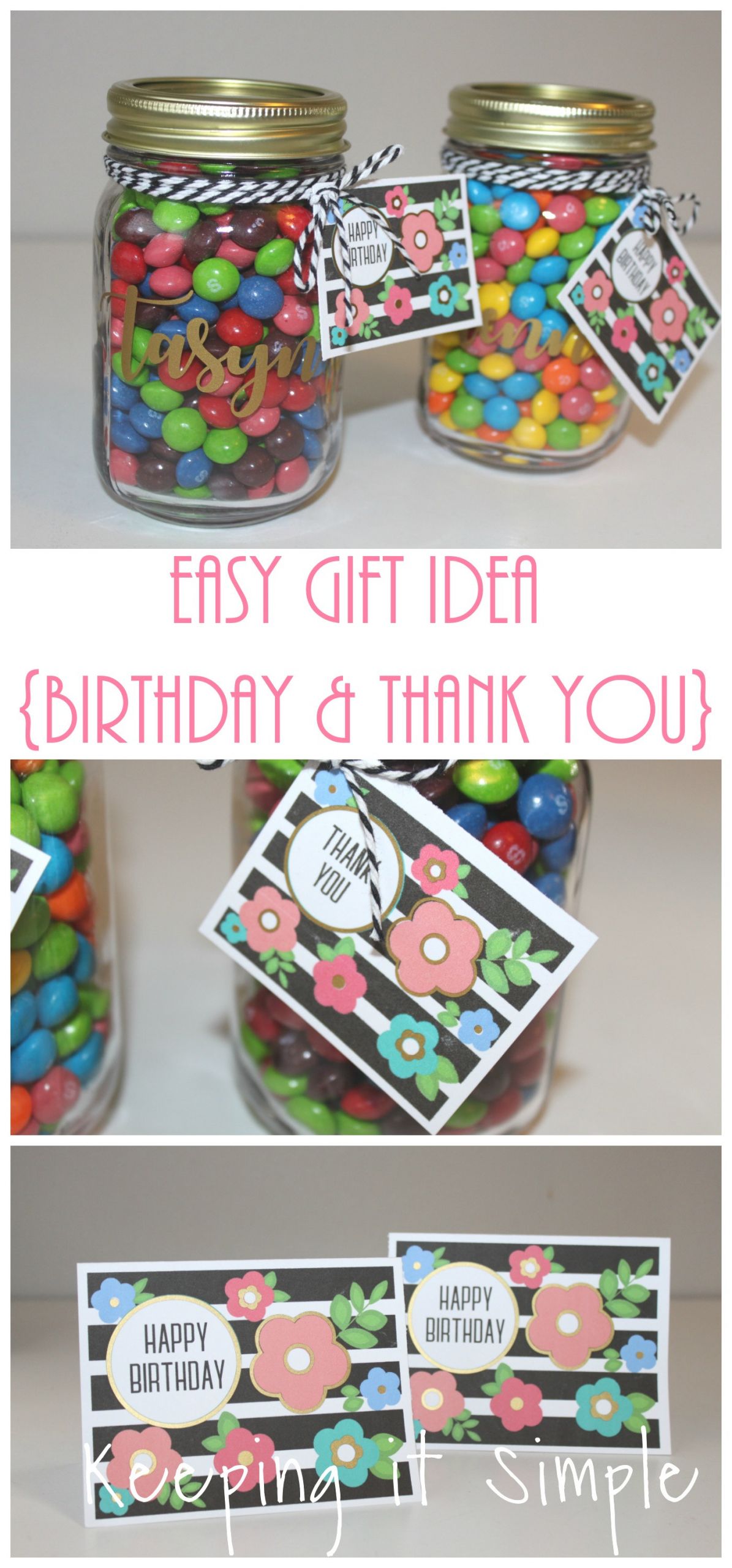 Birthday Gift Idea
 Activity Days Birthday Gift Idea Candy Jars with Floral