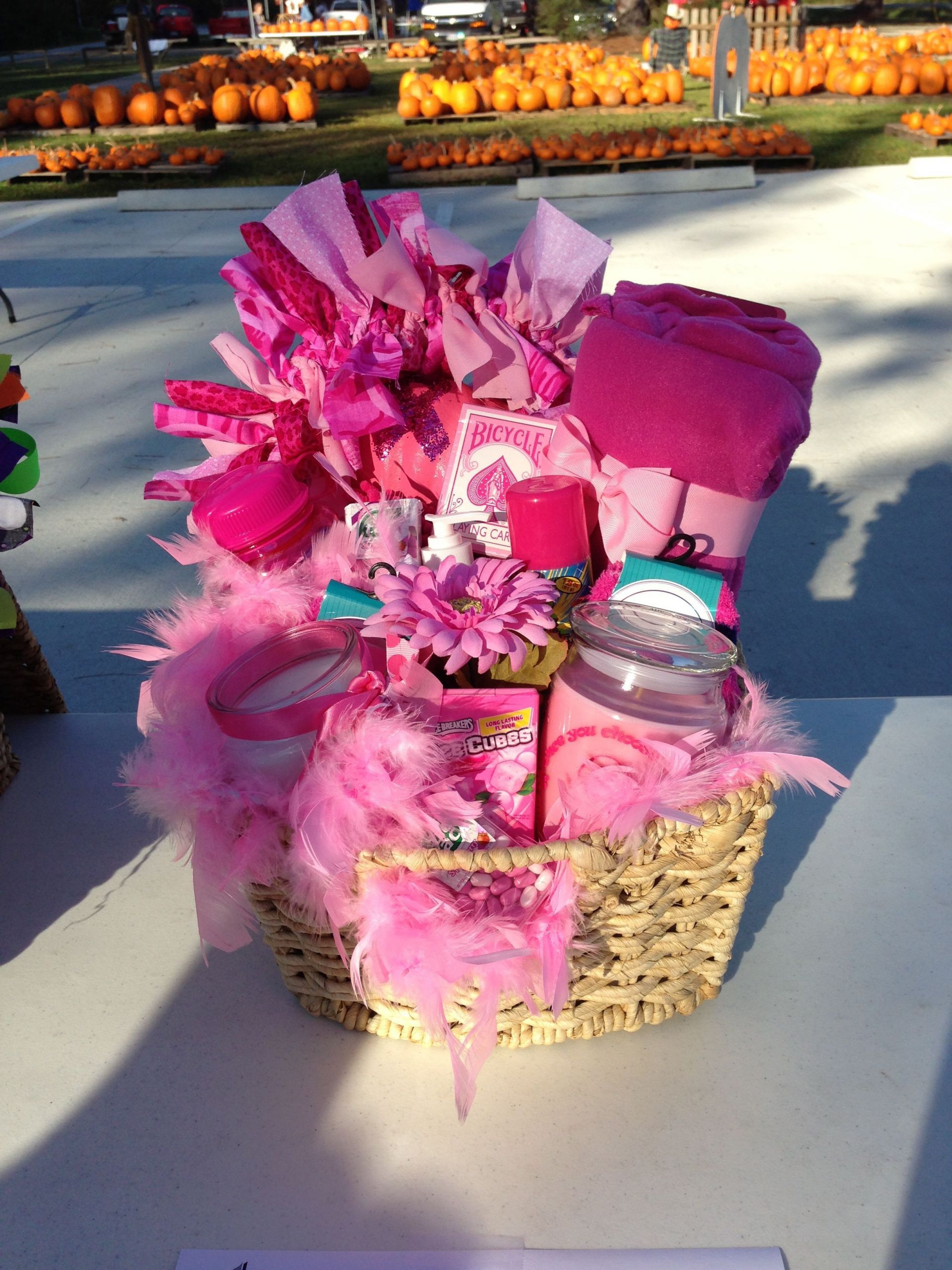 Breast Cancer Gift Basket Ideas
 Think Pink t basket for silent auction