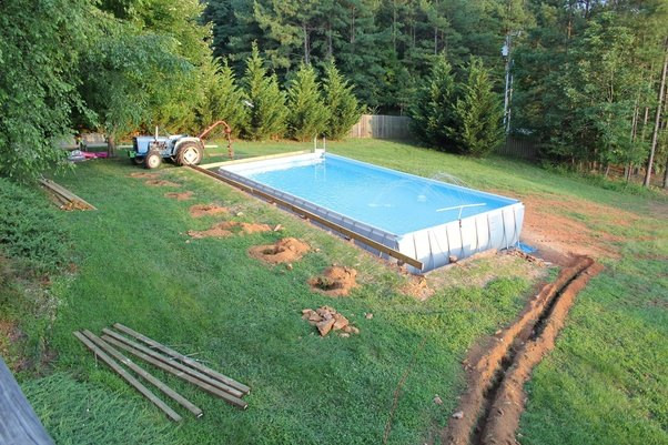 Burried Above Ground Pool
 Is it safe to bury an above ground pool Quora
