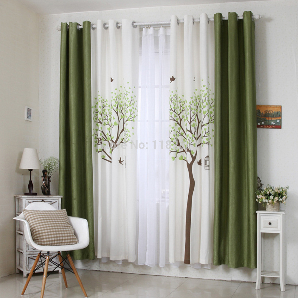 Cafe Curtains For Living Room
 art of wood 2015 Korean new design printed curtains cafe