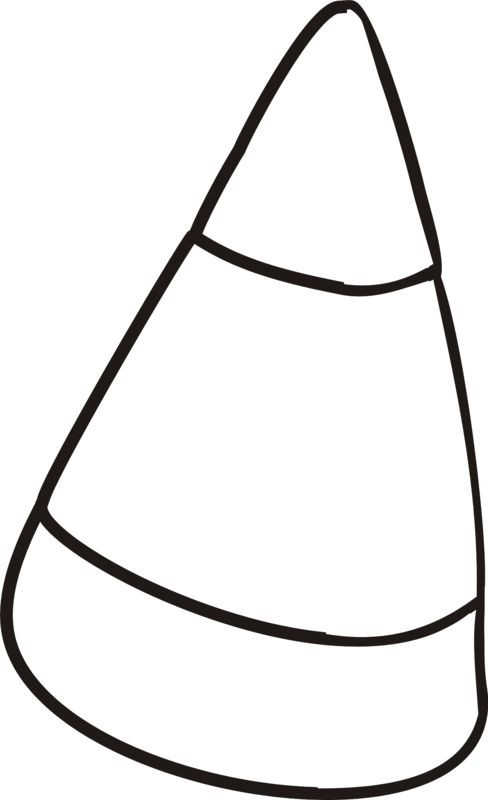 Candy Corn Outline
 Halloween Coloring Pages For Kids