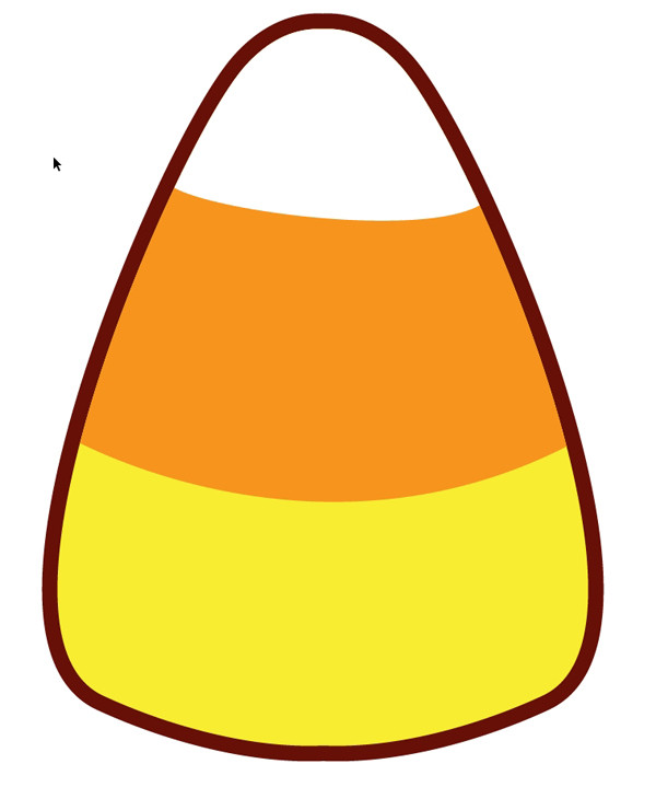 Candy Corn Outline
 How to Make a Quick Kawaii Candy Corn Pattern for Halloween