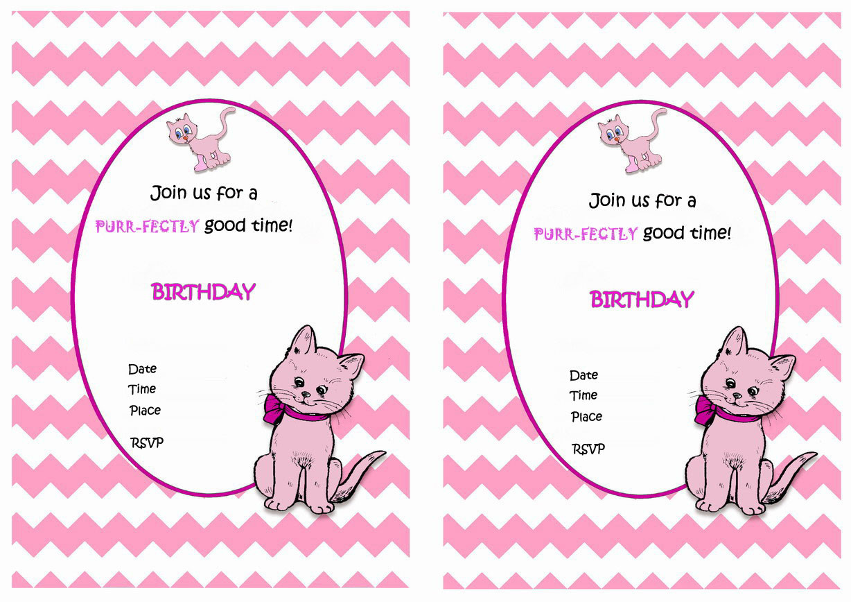 Cat Birthday Invitations
 Cat Lovers Birthday Invitations