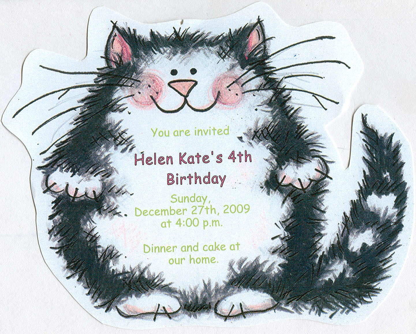 Cat Birthday Invitations
 10 Cat Birthday Party Invitations Handcut & by sarajanestudio