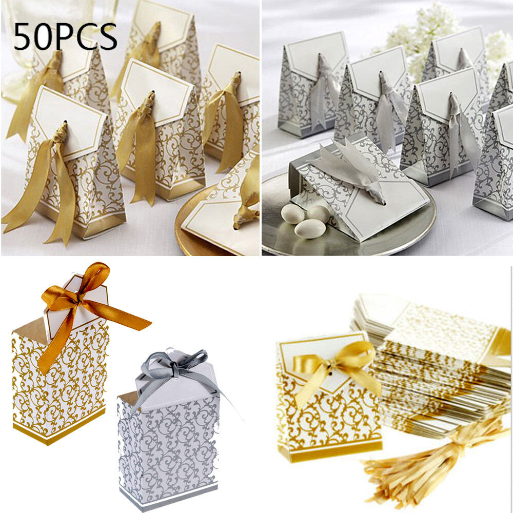 Cheap Wedding Favors In Bulk
 50Pcs Wholesale Candy Chocolate Paper Box Wedding Favor