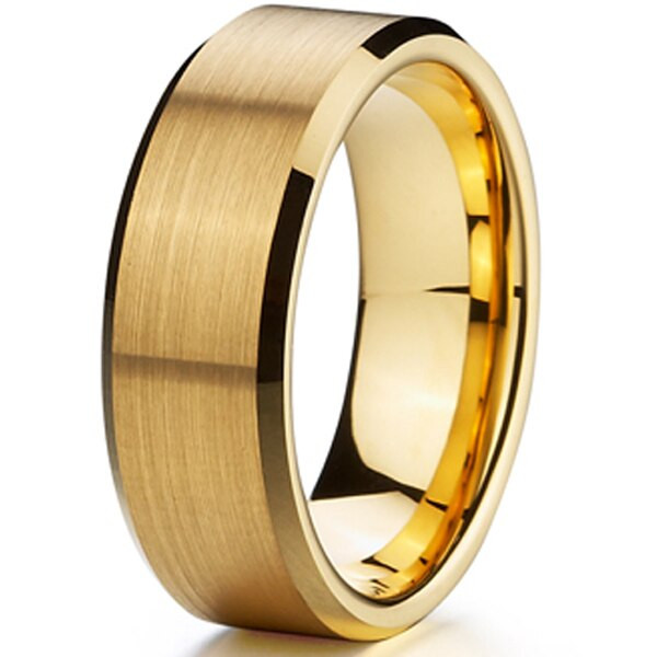 Cheap Wedding Rings For Men
 Cheap classic gold Ion plating tungsten mens wedding ring