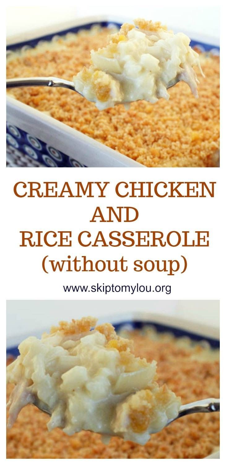 Chicken And Rice Casserole Without Soup
 THE best homemade chicken and rice casserole made without