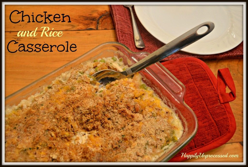 Chicken And Rice Casserole Without Soup
 Chicken and Rice Casserole with NO creamed soups
