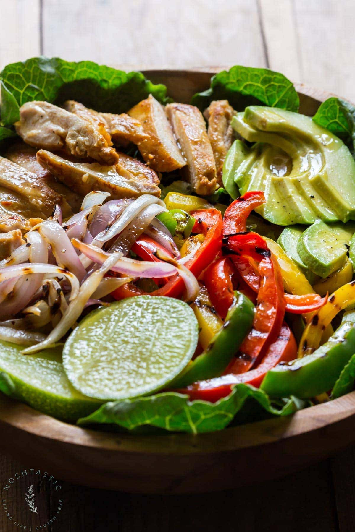 Chicken Fajita Salad
 Chicken Fajita Salad with Honey Lime Dressing