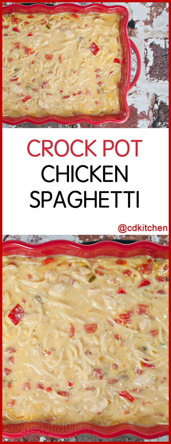 Chicken Spaghetti With Velveeta And Cream Of Mushroom
 Crock Pot Chicken Spaghetti Recipe