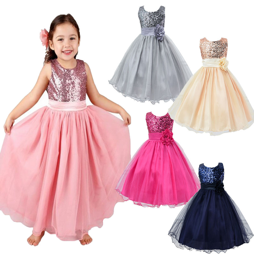 Child Party Dress
 2016 New Summer Wedding Party Girls Dress Princess Baby