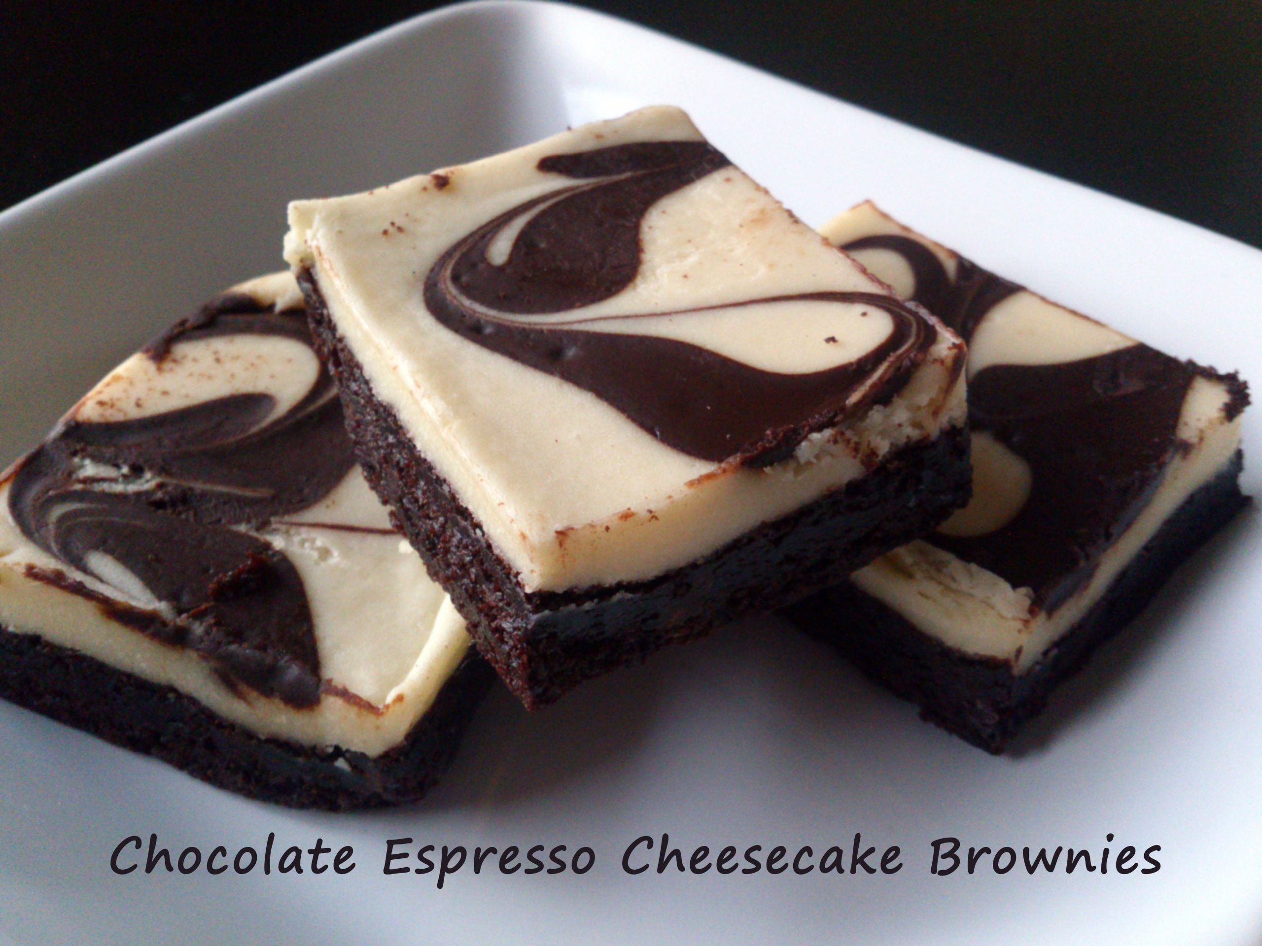 Choc Cheesecake Brownies
 Chocolate Espresso Cheesecake Brownies