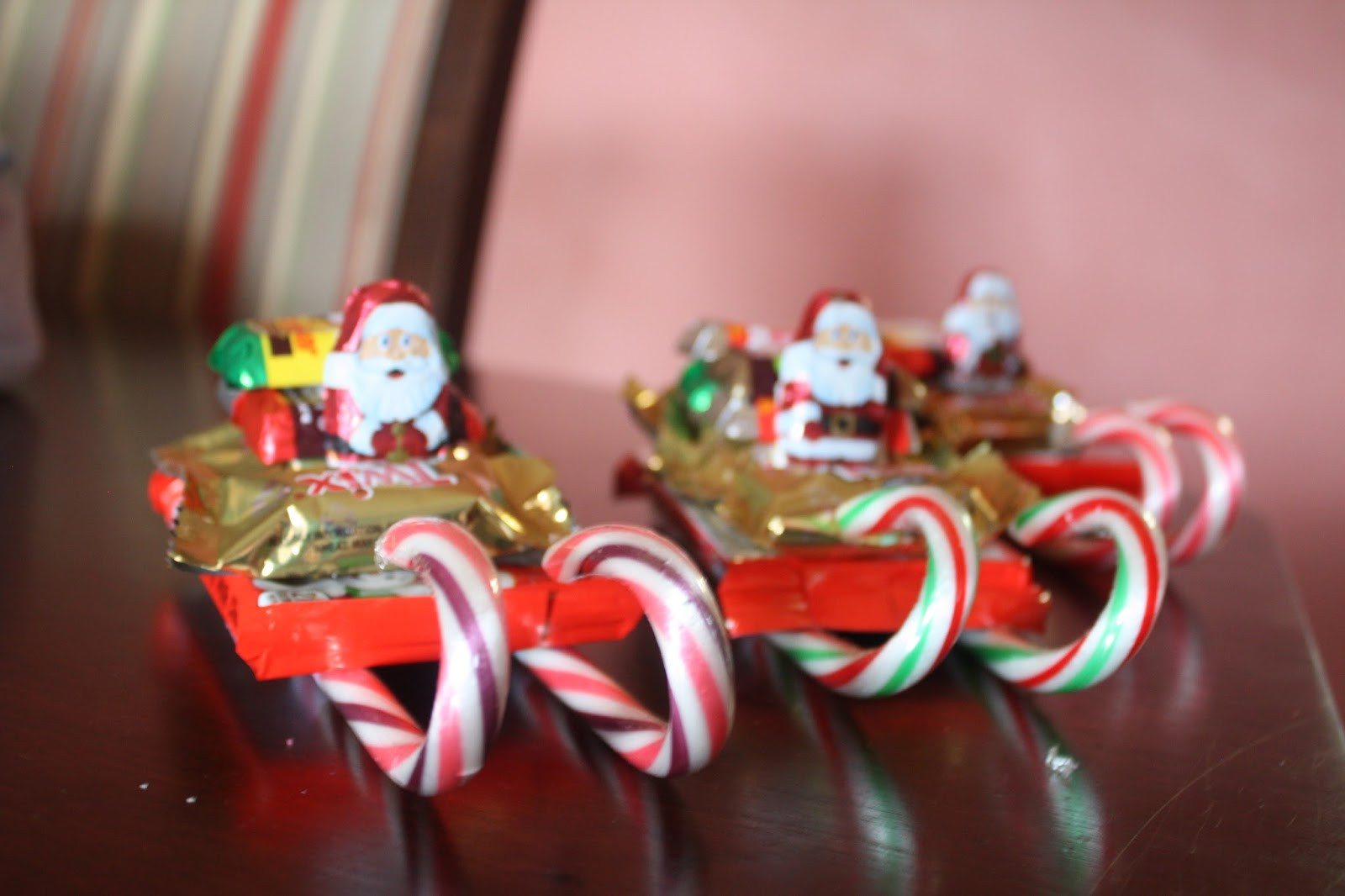 Christmas Candy Sleigh
 christmas candy sleighs and snowman "soup"