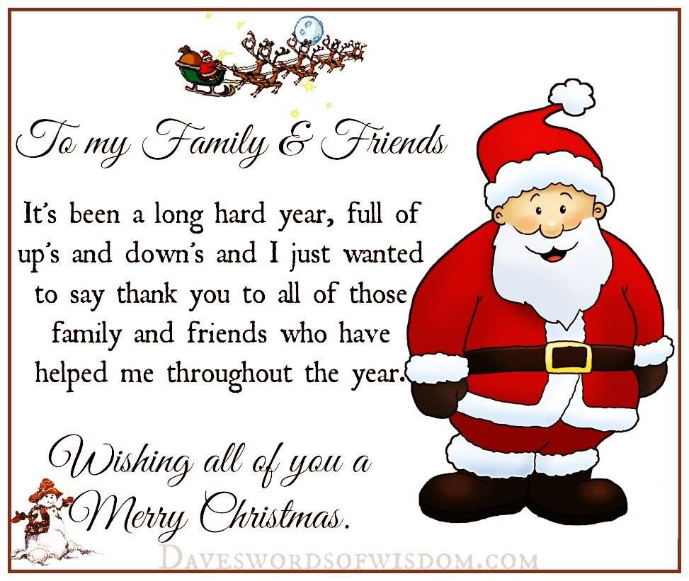 Christmas Quotes Friends
 Christmas Quote To My Family And Friends s