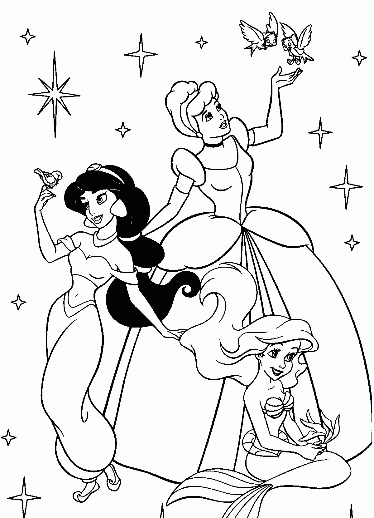 Coloring Pages Disney For Girls
 Girl Cartoon Characters Coloring Pages Coloring Home