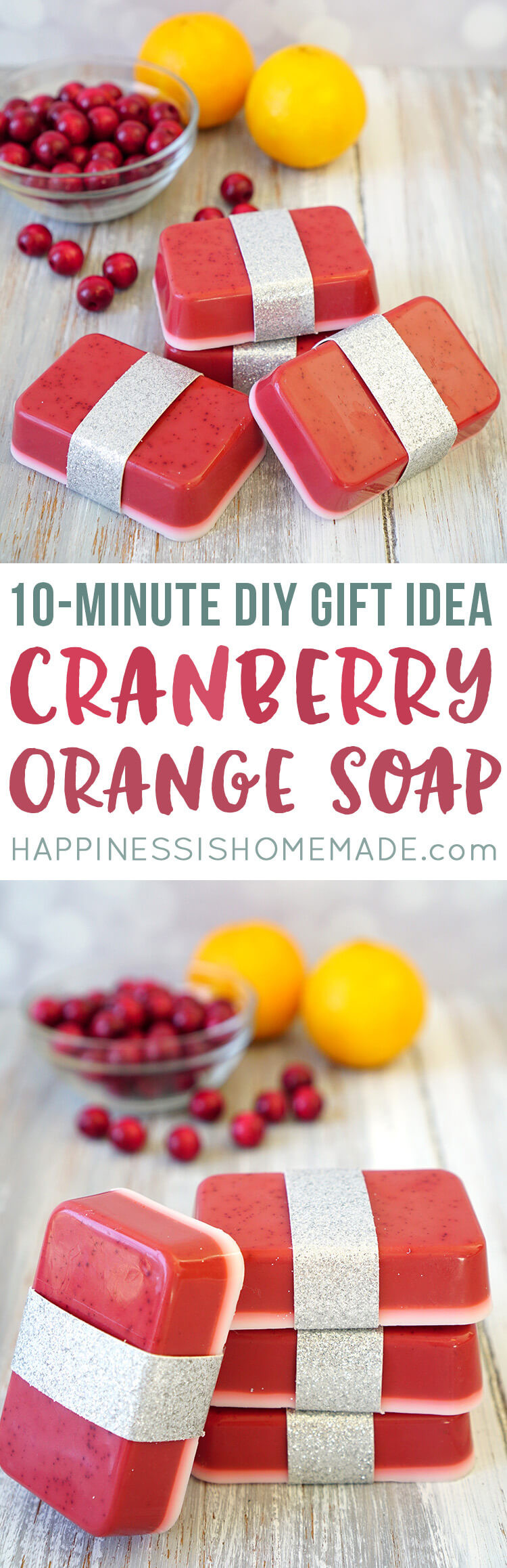 Cool DIY Christmas Gifts
 10 Minute DIY Cranberry Orange Soap Happiness is Homemade