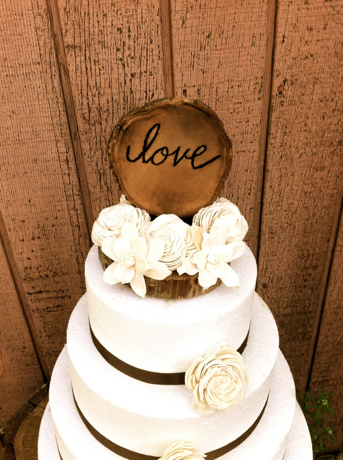 Country Wedding Cake Toppers
 Rustic Wedding Cake Topper Wooden Cake Topper Love Wedding