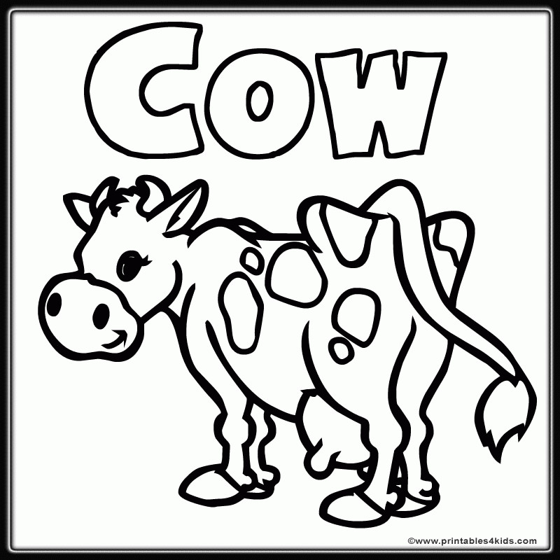 Cow Coloring Pages Free Printable
 Cow Printable Coloring Pages Coloring Home