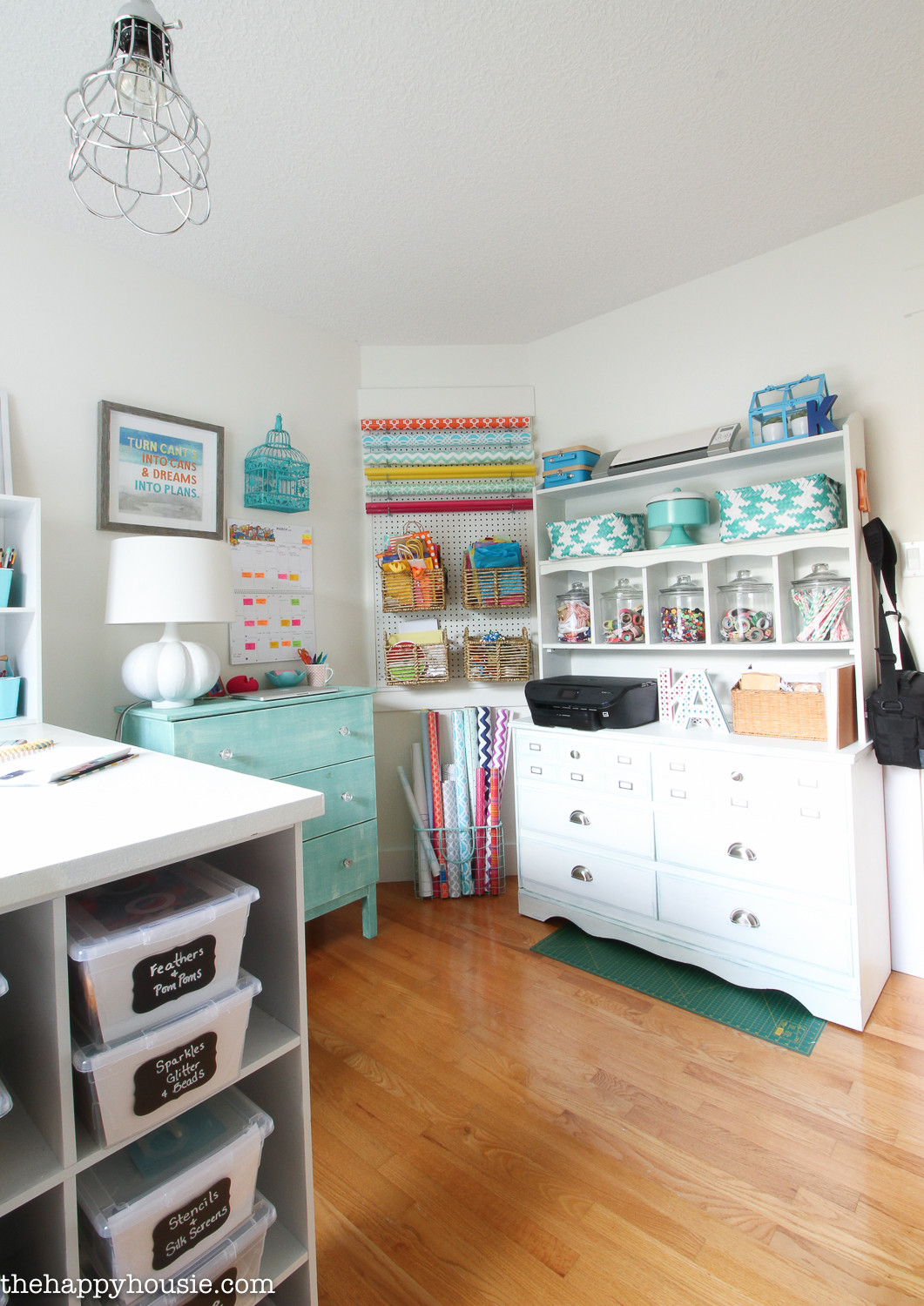Craft Room Organizing Ideas
 How to Organize a Craft Room Work Space The Happy Housie