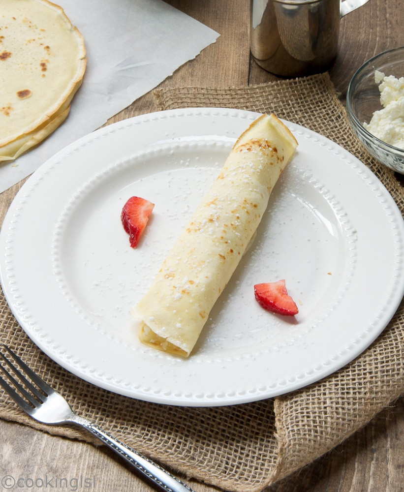 Cream Cheese Crepes
 Cream and Cottage Cheese Filled Crepes