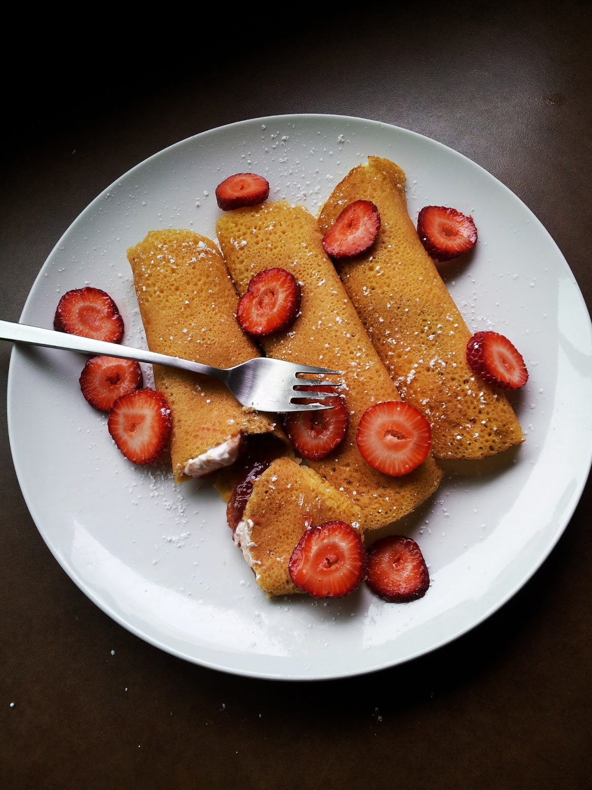 Cream Cheese Crepes
 A Profound Hatred of Meat Strawberry Cream Cheese Crepes
