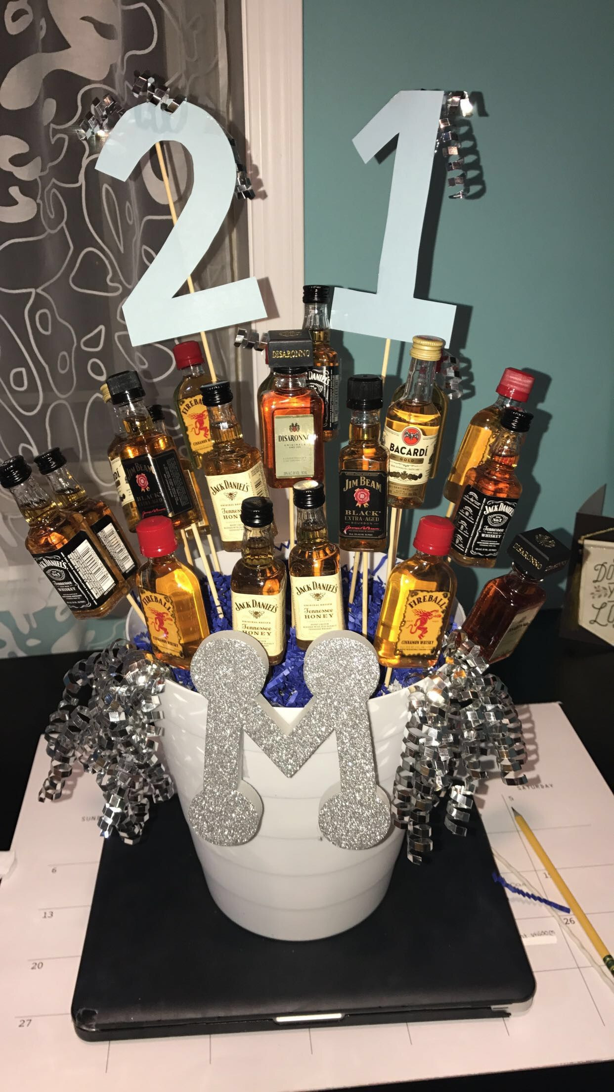 Creative 21St Birthday Gift Ideas For Him
 21st birthday alcohol bottle bouquet Creative ideas
