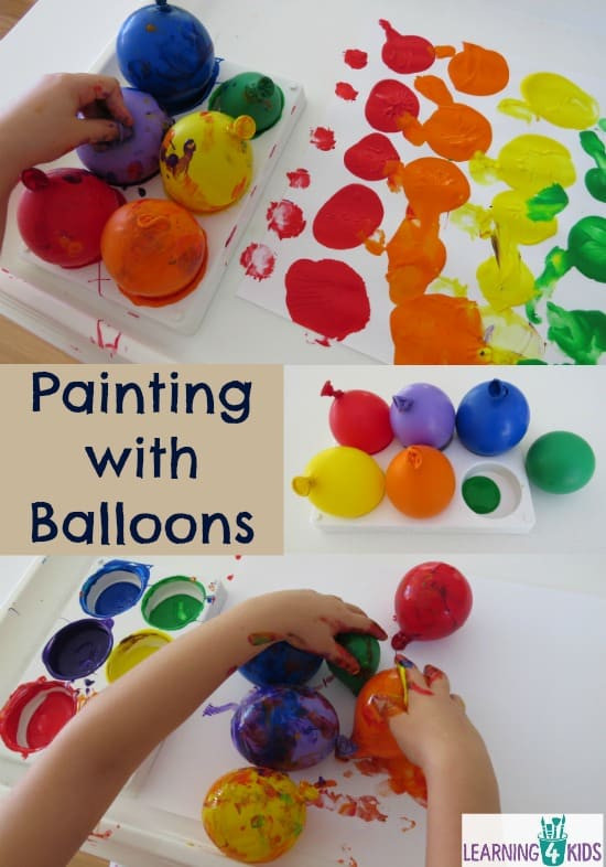 Creative Activities For Preschoolers
 Painting with Balloons