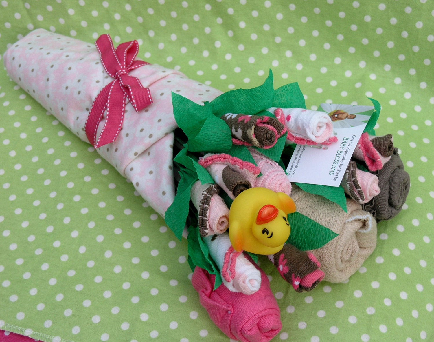 Cute Gift Ideas For Baby Shower
 Baby Clothes Bouquet for Girls Unique Baby by babyblossomco