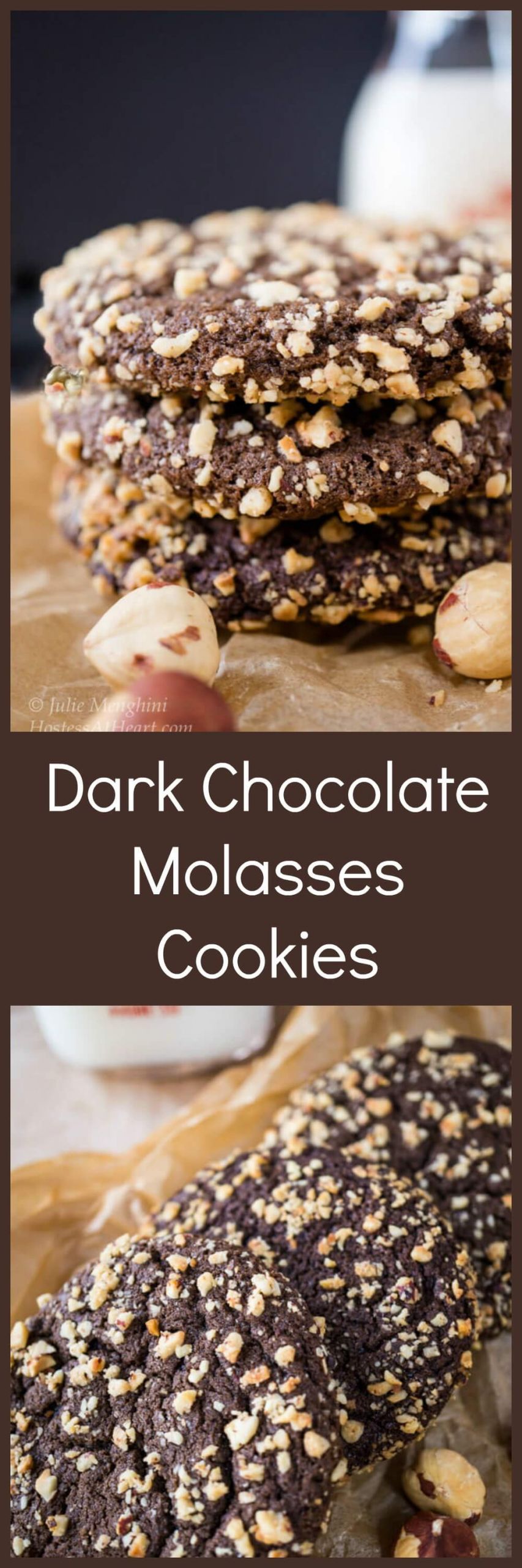 Dark Molasses Cookies
 Dark Chocolate Molasses Cookies